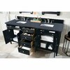 James Martin Vanities Brittany 72in Double Vanity, Black Onyx w/ 3 CM Charcoal Soapstone Quartz Top 650-V72-BKO-3CSP